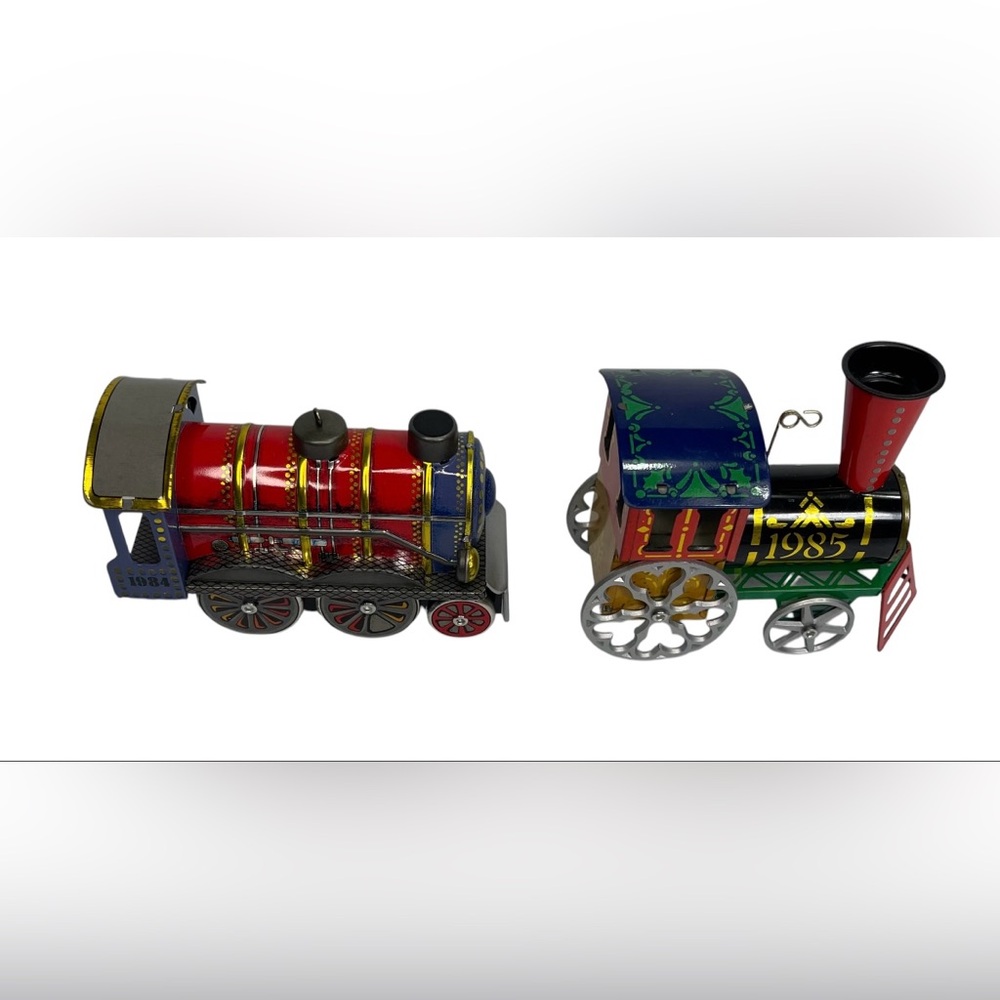 Vintage 1984&1985 Hallmark Locomotive Train Christmas Ornament 3rd & 4th Series